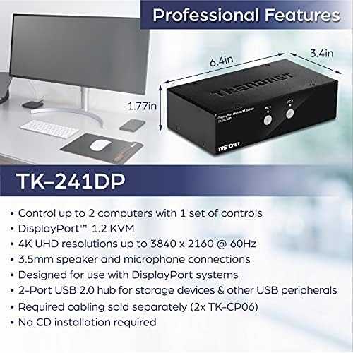 Przełącznik TRENDnet Przełącznik KVM TK-241DP