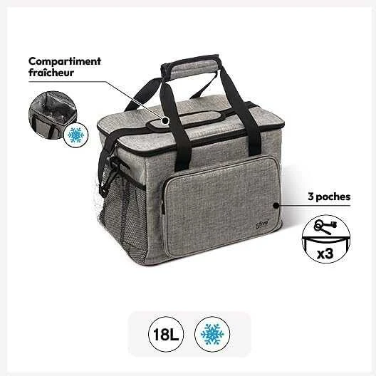 5five Simply Smart Terminis pirkinių krepšys, pilkas, 20 l