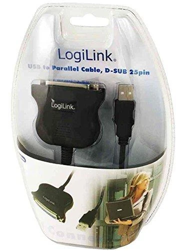 LogiLink Prisijungti | USB 2.0 adapteris prie Paralel (LPT) DB25 , 1,8m | USB-A į LPT USB A kištukas | DB25