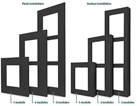 ĮĖJIMO SKYDELĖ 1 MODULIS SURF./FRAME BK IP VERSO 9155021B 2N