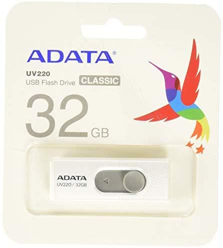 ADATA | UV220 | 32 GB | USB A tipo | Balta/Pilka