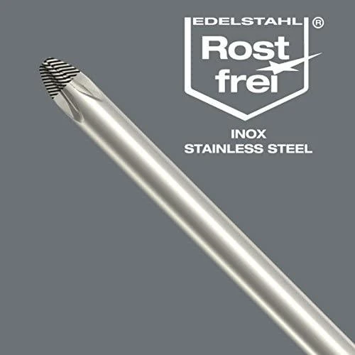 Wera 3334/3350/3355/6 nerūdijančio plieno atsuktuvų rinkinys 6vnt PH+PZ+SL, su stovu