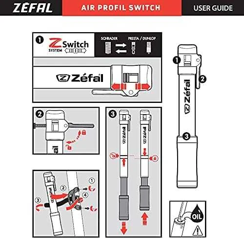 ZEFAL SWITCH mini dvir. pompa, sidabro/juoda