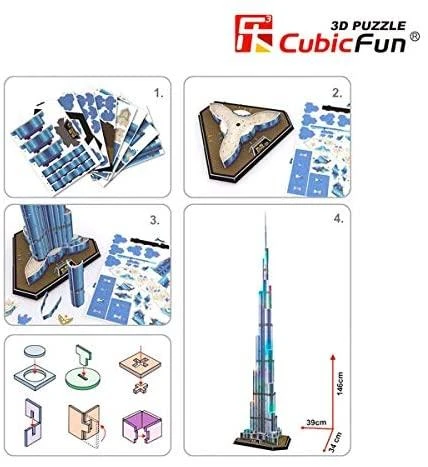 CubicFun Cubic Fun Burj Khalifa 3D dėlionė