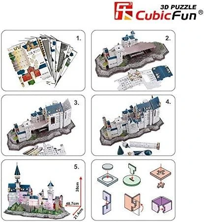 Dėlionė Dante CubicFun 3D galvosūkis Noišvanšteino pilis