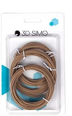 3DSimo rudas medienos gijų pluoštas pakuotėje