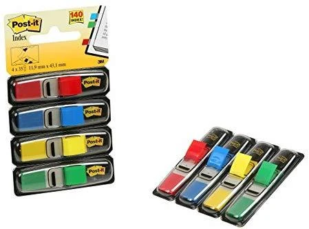 3M Lipnūs žymekliai Post-it, keičiami, 11,9 x 43,1 mm, 4 spalvos