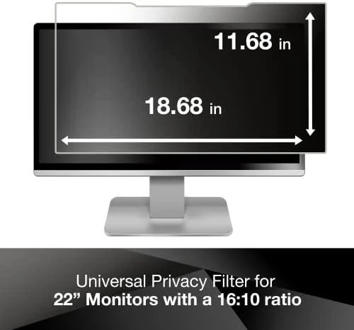 3M PF22.0W Privacy Filter for LCD Monitorius 22.0" Juodas, 47.4 x 29.7 mm