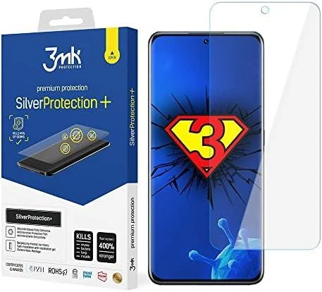 3MK Sidabrinis Protect + Xiaomi 12 / 12X ant šlapio montuojama antimikrobinė plėvelė