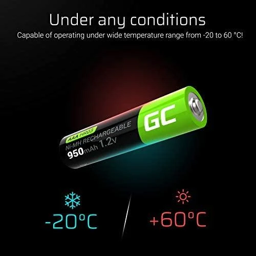 Green Cell Žalias Cell AKUMULIATORIUS AQ-AAA-950/GC*P4 1.2V Ni-MH HR03, AAA Žalias Cell