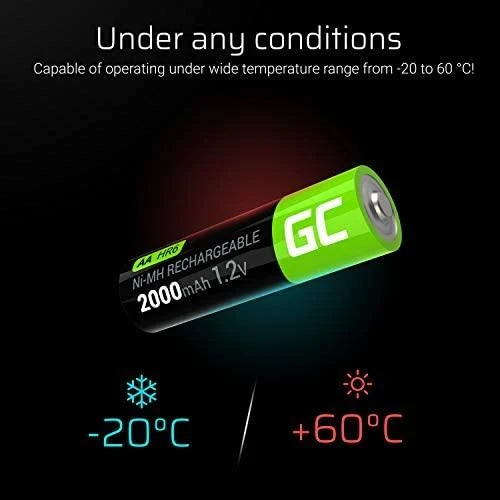 Žalias Cell AKUMULIATORIUS AQ-AA-2000/GC*P4 1,2V Ni-MH HR6, AA Žalias Cell