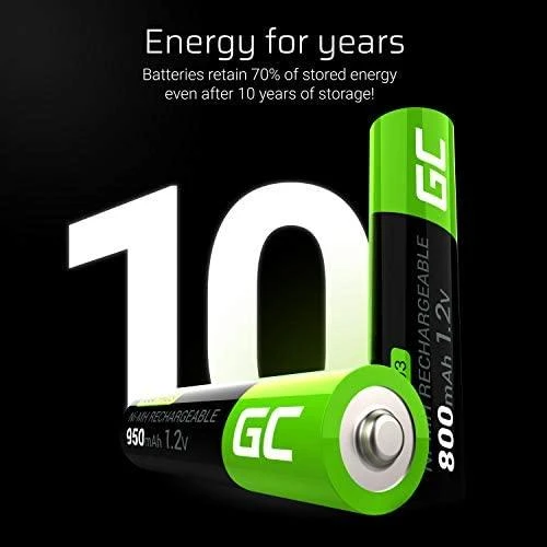 Green Cell Žalias Cell AKUMULIATORIUS AQ-AAA-800/GC*P4 1.2V Ni-MH HR03, AAA Žalias Cell