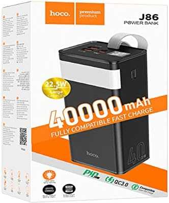 Išorinė baterija Power Bank Hoco J86 22.5W Quick Charge 3.0 40000mAh juoda