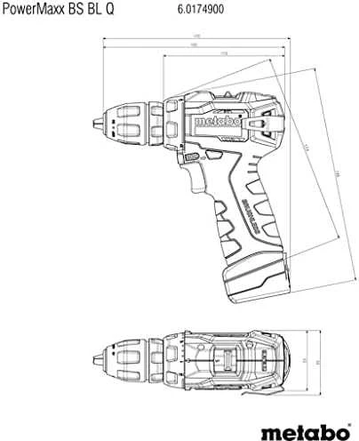 Aku.suktuvas/gręžtuvas PowerMaxx BS BL Q / 2x2,0Ah, Metabo