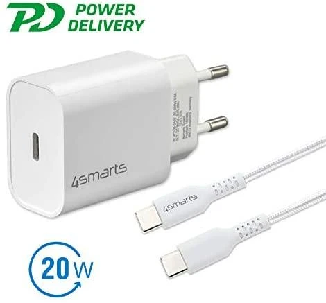 4smarts greito įkrovimo rinkinys 20 W su 1,5 m USB-C į USB-C laidu