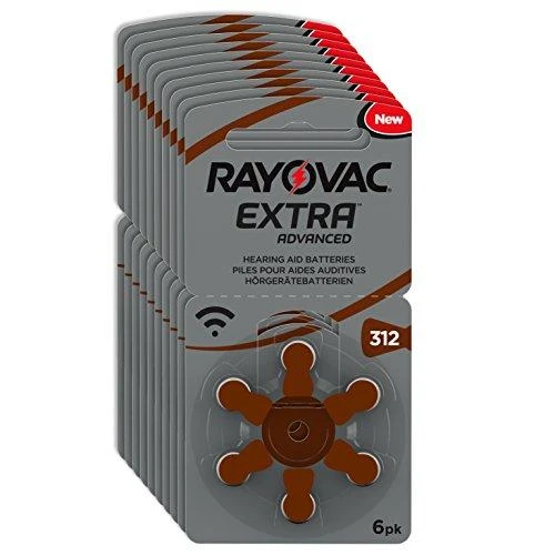 Elementai Klausos Aparatui Rayovac Extra Advance 312 PR41 6vnt