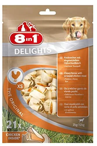 8in1 Dental Delights kramtalas šunims XS 21vnt