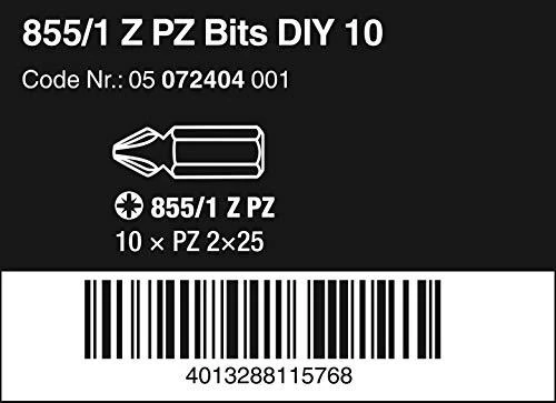 Sukimo antgaliai WERA Standart, PZ2 x 25 mm, 10 vnt.