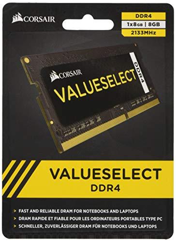 Nešiojamo kompiuterio atmintis CORSAIR DDR4 2133MHz 8GB 1x260 SODIMM 1.20V Unbuffered 15-15-15-36