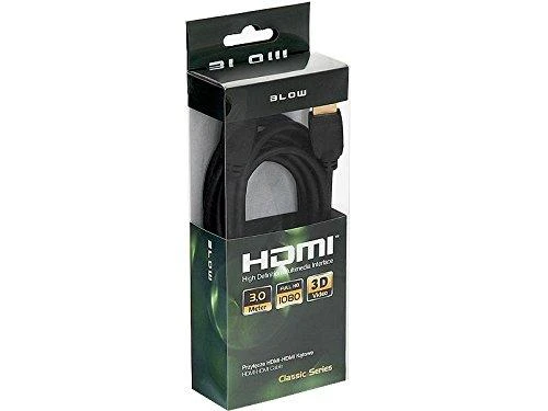 HDMI - HDMI Blow kabelis 3m Kampinis