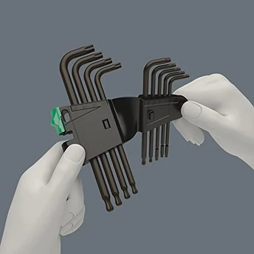 L-raktų kompletas 967 PKL/9 TORX®, Wera