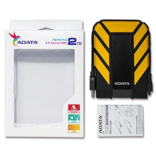 Išorinis diskas Adata HD710 Pro Išorinis kietasis diskas USB 3.1 2TB Geltonas