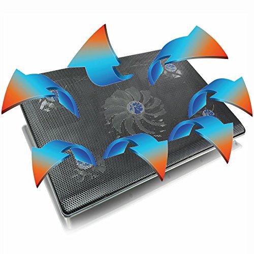AAB Cooling AABCOOLING nešiojamojo kompiuterio aušinimo stovas su 5 ventiliatoriais ir USB, NCO084