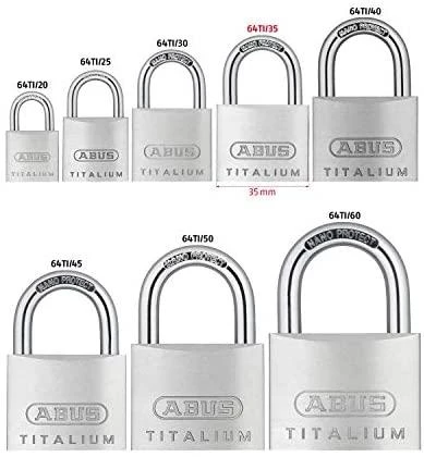 ABUS Titalium-Vorhängeschloss verschieden schliessend 50mm