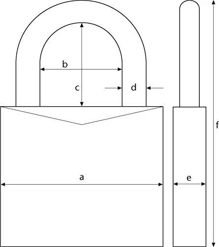 ABUS Titalium-Vorhängeschloss verschieden schliessend 50mm