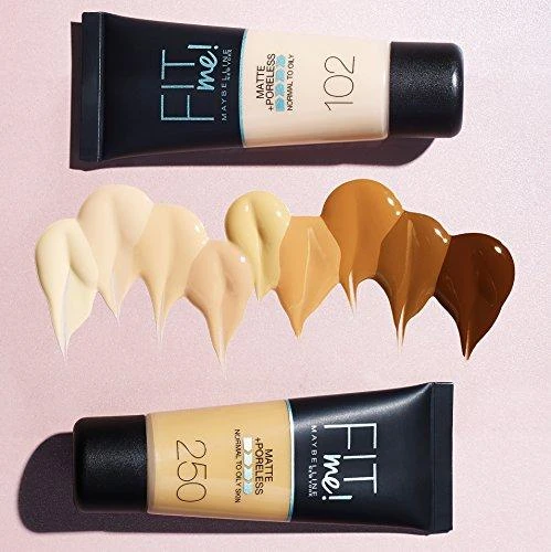 Maybelline Fit Me Matte & Poreless 102 Fair Ivory Vamzdelis Skystis 30 ml