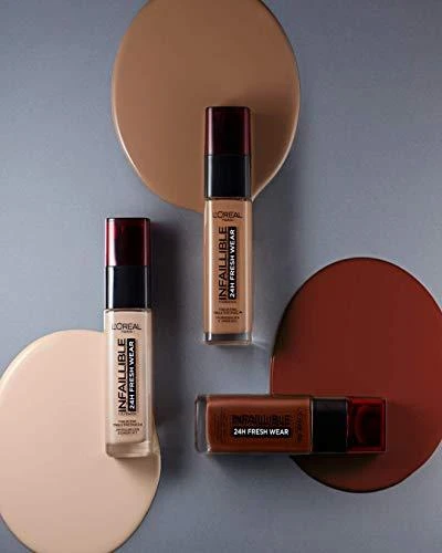 L’Oréal Paris Make-Up Designer Ineutralfaillible Founeutraldationeutral 300 Ambre/Amber Buteliukas su pompa Skystis