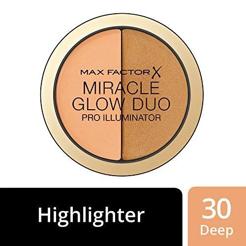 „Max Factor Miracle Glow Duo“ šviesinamoji pudra, 30 tamsių lūpų, 11 g