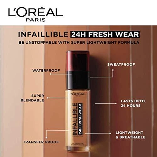 L´Oréal Paris Infaillible 24H Fresh Wear makiažo pagrindas 30 ml (125 Natural Rose)