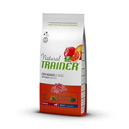 Natural Trainer Adult Medium sausas maistas su jautiena šunims 12kg