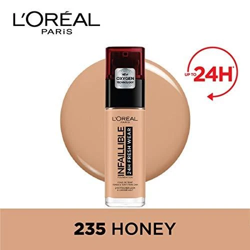 L´Oréal Paris Infaillible 24H Fresh Wear makiažo pagrindas 30 ml (235 Honey)
