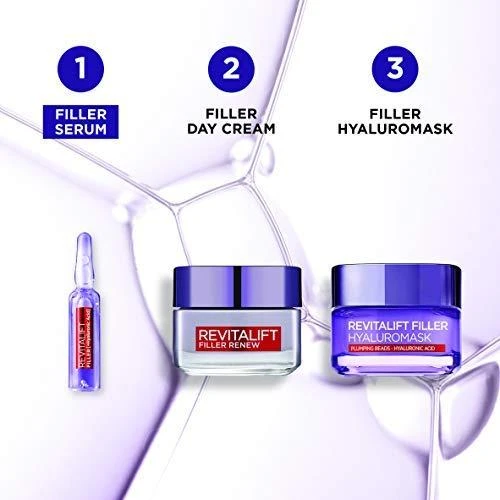 L'Oréal Paris Revitalift Filler HA 7 Day Cure abu motininiai serumai, 9,1 ml