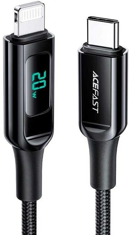 USB laidas Acefast C6-01 MFi PD30W USB-C to Lightning 1.2m juodas