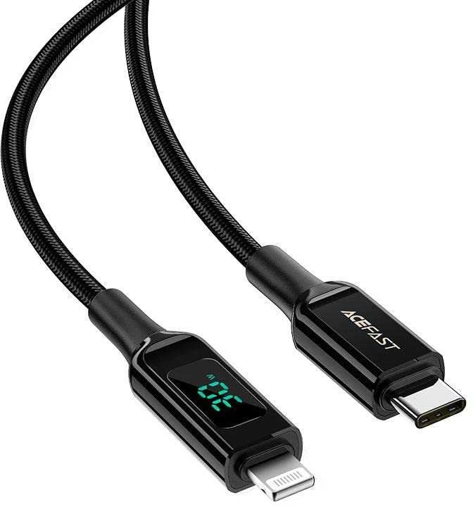 USB laidas Acefast C6-01 MFi PD30W USB-C to Lightning 1.2m juodas