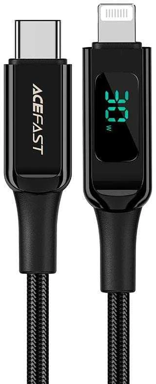 USB laidas Acefast C6-01 MFi PD30W USB-C to Lightning 1.2m juodas