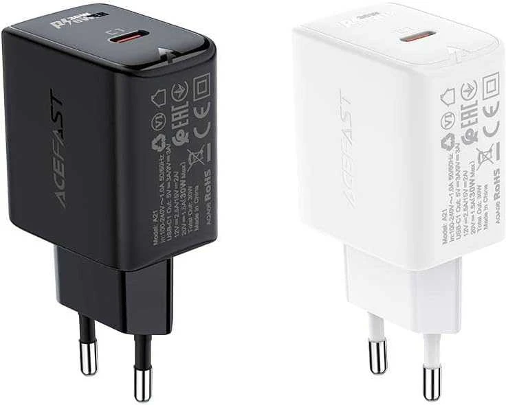 Įkroviklis Acefast A21 30W GaN USB-C juodas