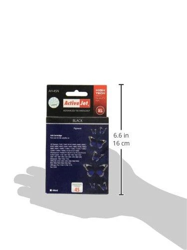 Rašalo kasetė Activejet AH-45N (pakeitimas HP 45 51645A; Supreme; 44 ml; juodas)