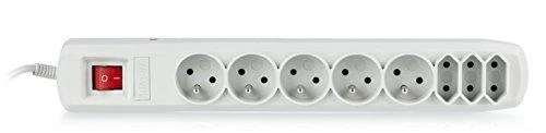 Ilgiklis - Activejet APN-8G/1,5M-GR 8 AC Išvestys Pilkas