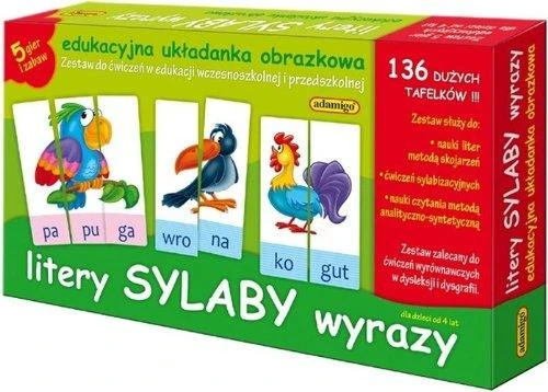 ADAMIGO Raidės, skiemenys, žodžiai edu rinkinys 06076