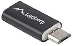 LANBERG AD-UC-UM-01 adapteris USB TYPE-C F -MICRO-B M 2.0 Juodas