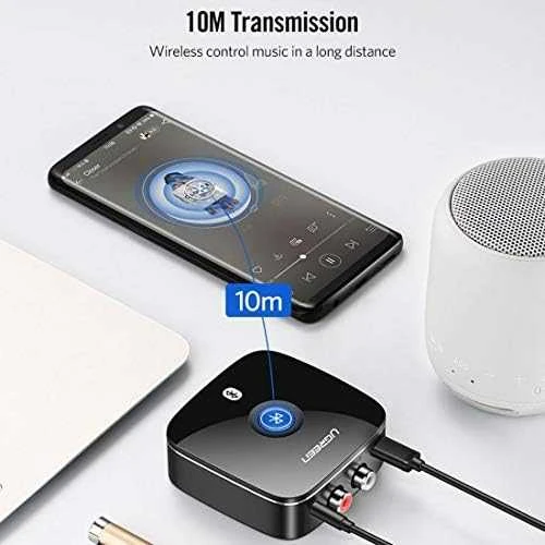 Ugreen Bluetooth 5.0 imtuvo adapteris 2x RCA 3.5mm lizdas aptX juodas