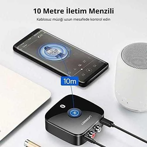 Ugreen Bluetooth 5.0 imtuvo adapteris 2x RCA 3.5mm lizdas aptX juodas