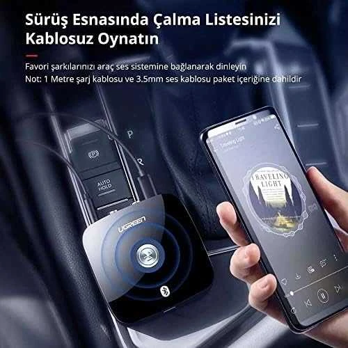 Ugreen Bluetooth 5.0 imtuvo adapteris 2x RCA 3.5mm lizdas aptX juodas