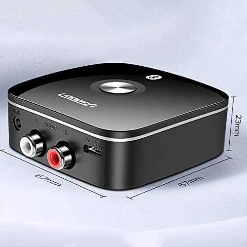 Ugreen Bluetooth 5.0 imtuvo adapteris 2x RCA 3.5mm lizdas aptX juodas