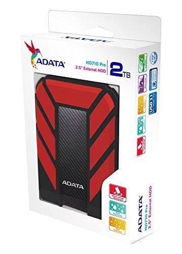 Kietasis diskas Išorinis diskas Adata HD710 Pro USB 3.1 2TB Raudonas