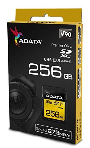 Atminties kortelė ADATA 256GB Premier ONE SDXC UHS-II U3 Class 10, R/W iki 275/155 MB/s